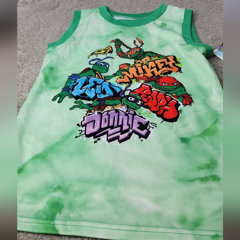 Boy's Ninja Turtle Green Tank Top - S (6/7)